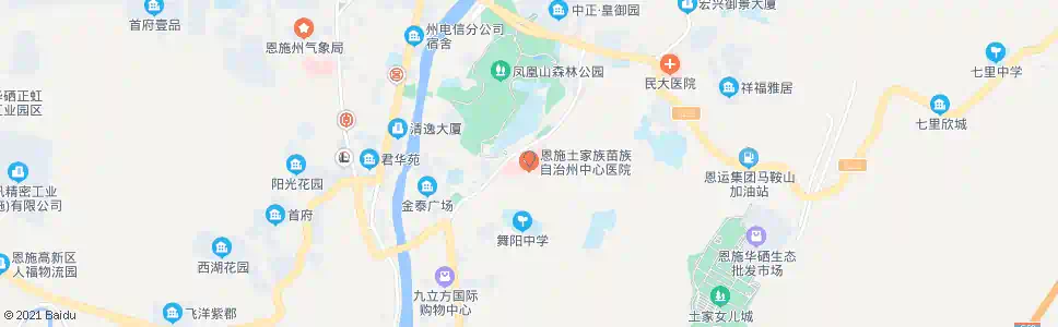 恩施州中心医院_公交站地图_恩施公交_妙搜公交查询2025