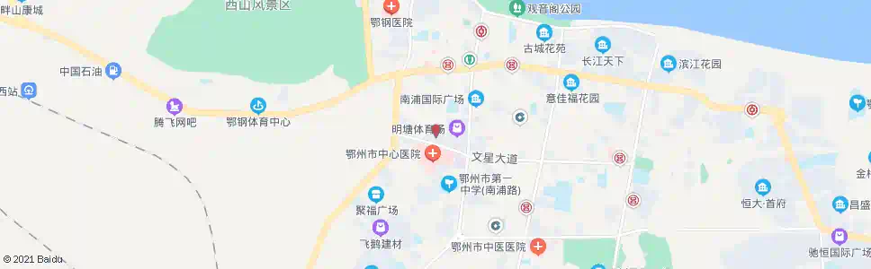 鄂州明塘市场_公交站地图_鄂州公交_妙搜公交查询2025