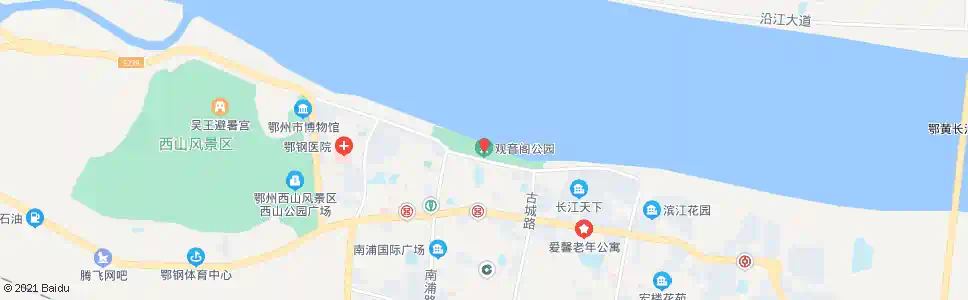 鄂州观音阁公园_公交站地图_鄂州公交_妙搜公交查询2025