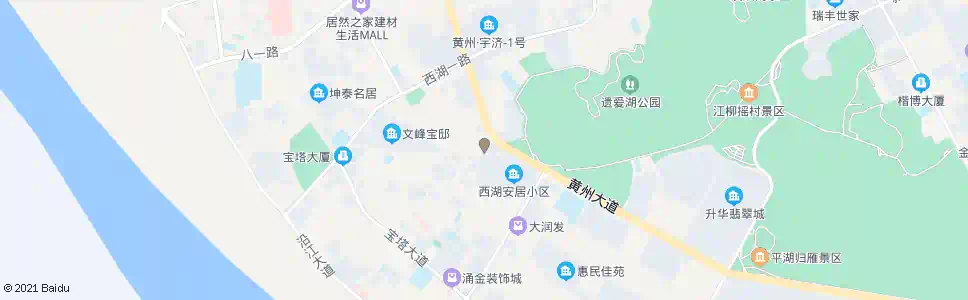 黄冈安居小区_公交站地图_黄冈公交_妙搜公交查询2025