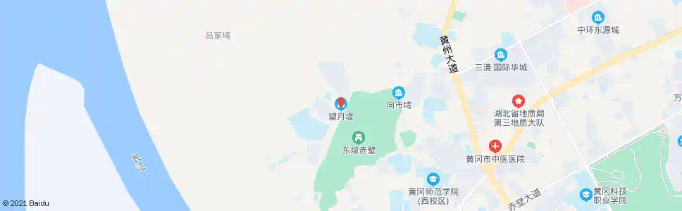 黄冈望月堤_公交站地图_黄冈公交_妙搜公交查询2025