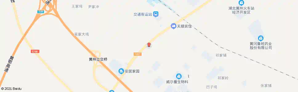 黄冈京九市场(北)_公交站地图_黄冈公交_妙搜公交查询2025