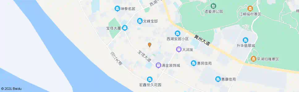 黄冈西湖二路_公交站地图_黄冈公交_妙搜公交查询2025