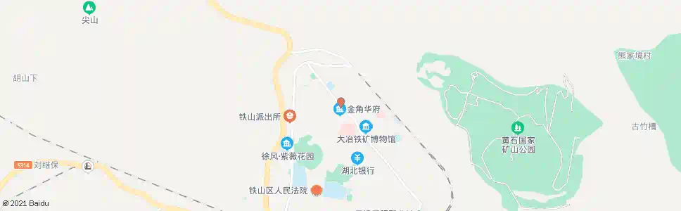 黄石友爱路口_公交站地图_黄石公交_妙搜公交查询2025