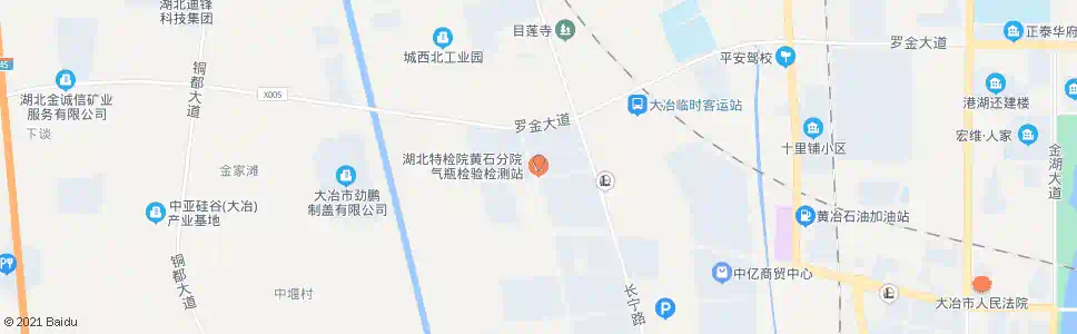 黄石大冶检测站(临时停靠)_公交站地图_黄石公交_妙搜公交查询2025