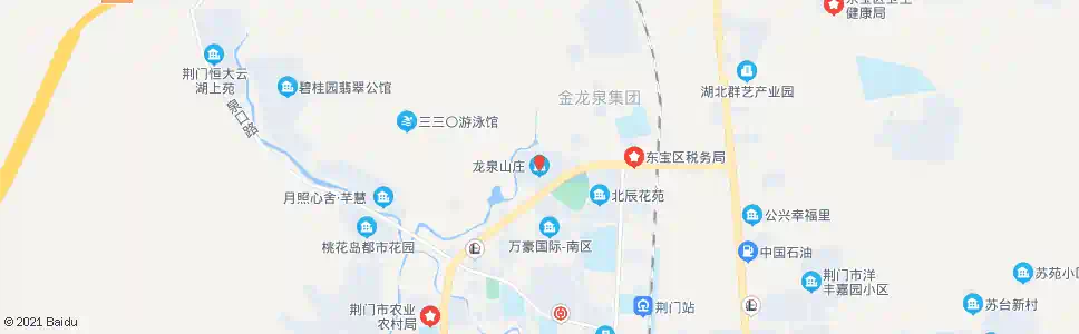 荆门龙泉山庄_公交站地图_荆门公交_妙搜公交查询2025