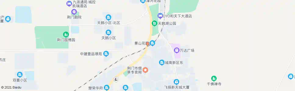 荆门景山花园_公交站地图_荆门公交_妙搜公交查询2025