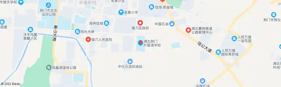 荆门外语南校_公交站地图_荆门公交_妙搜公交查询2025