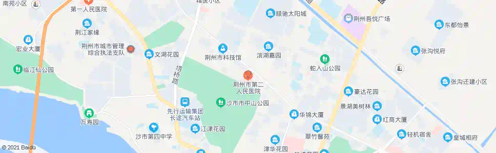 荆州二医_公交站地图_荆州公交_妙搜公交查询2025