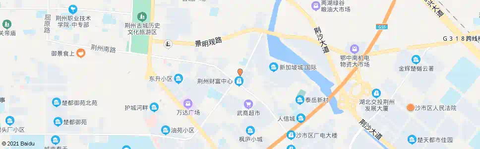 荆州新加坡城广场_公交站地图_荆州公交_妙搜公交查询2025