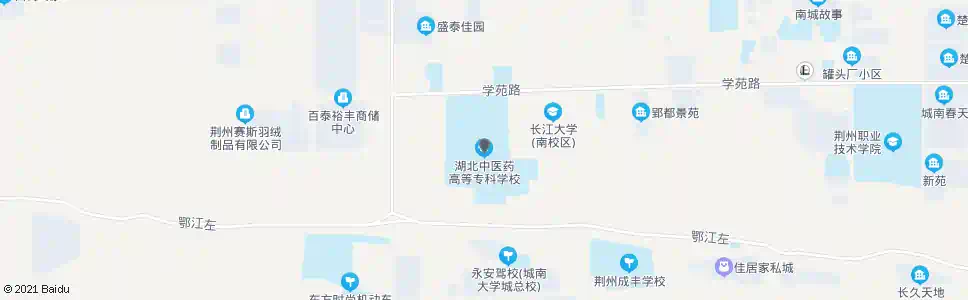 荆州中医高专_公交站地图_荆州公交_妙搜公交查询2025