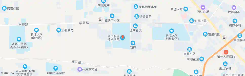 荆州职技学院_公交站地图_荆州公交_妙搜公交查询2025