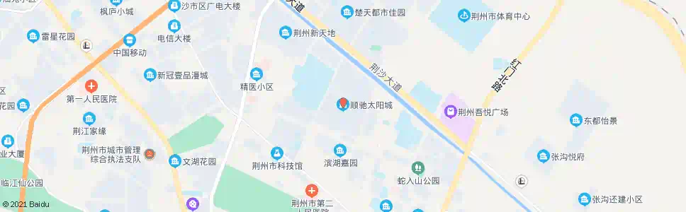 荆州顺驰太阳城_公交站地图_荆州公交_妙搜公交查询2025