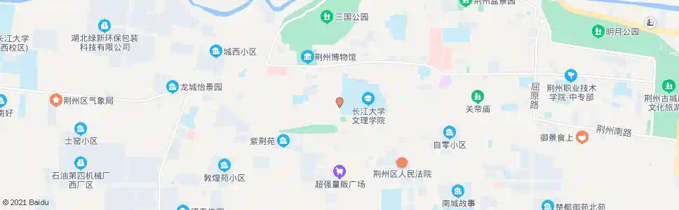 荆州长大城中区_公交站地图_荆州公交_妙搜公交查询2025