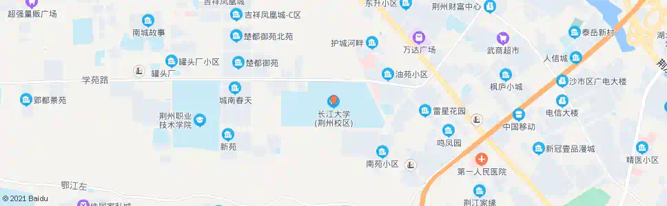 荆州长大武德路校区_公交站地图_荆州公交_妙搜公交查询2025