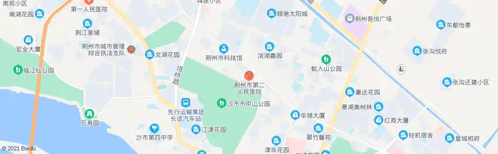 荆州新二医院_公交站地图_荆州公交_妙搜公交查询2025