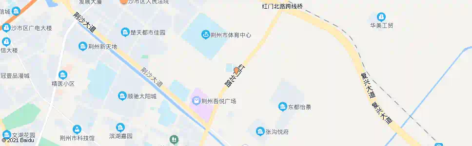 荆州红门北路_公交站地图_荆州公交_妙搜公交查询2025