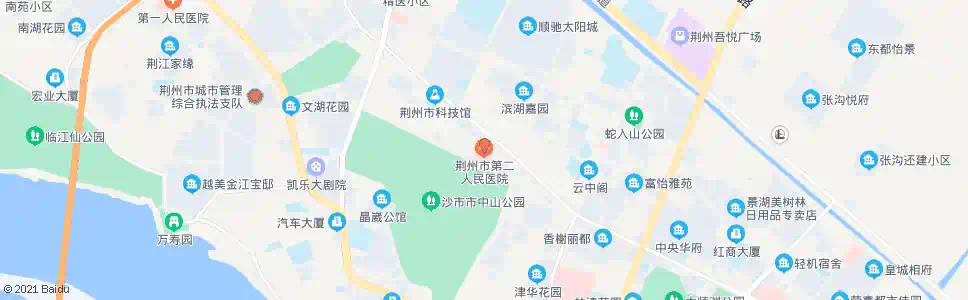 荆州新二医_公交站地图_荆州公交_妙搜公交查询2025