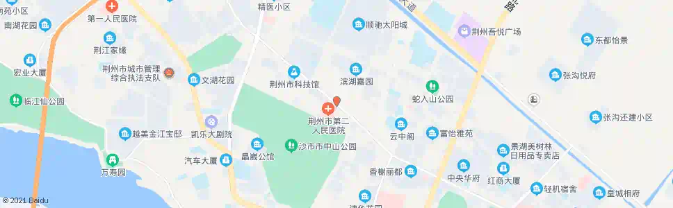 荆州二医江津路_公交站地图_荆州公交_妙搜公交查询2025