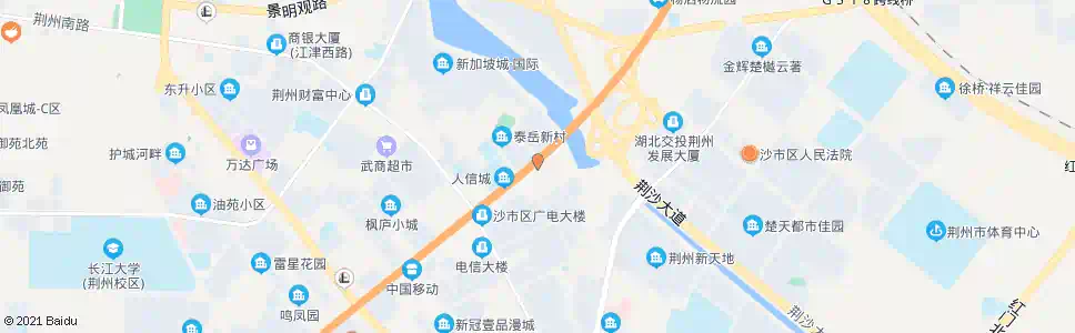 荆州荆州日报社_公交站地图_荆州公交_妙搜公交查询2025