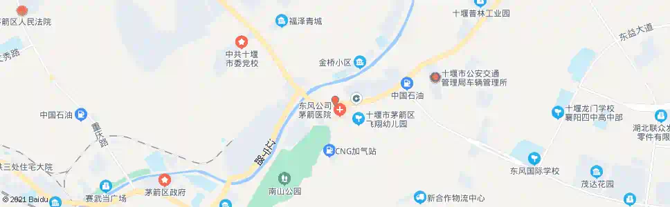 十堰东汽茅箭医院_公交站地图_十堰公交_妙搜公交查询2025