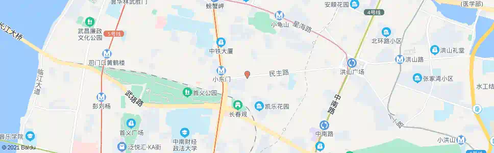 武汉民主路小东门_公交站地图_武汉公交_妙搜公交查询2025