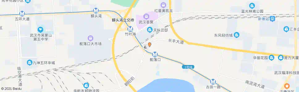 武汉长丰大道舵落口_公交站地图_武汉公交_妙搜公交查询2025