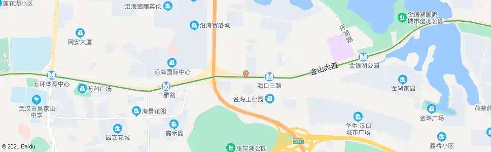 武汉海口二路金山大道口_公交站地图_武汉公交_妙搜公交查询2025