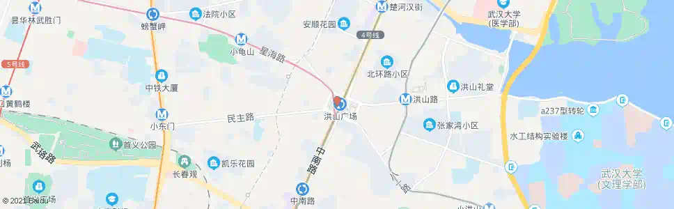 武汉体育馆路地铁洪山广场站_公交站地图_武汉公交_妙搜公交查询2025