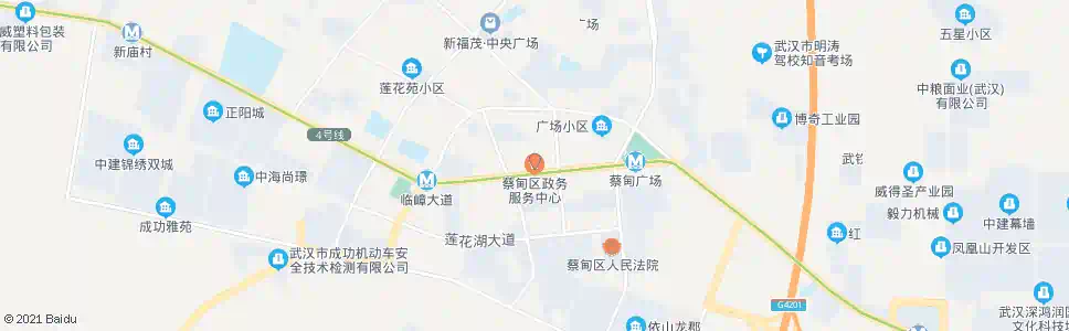 武汉蔡甸大街区政务中心_公交站地图_武汉公交_妙搜公交查询2025