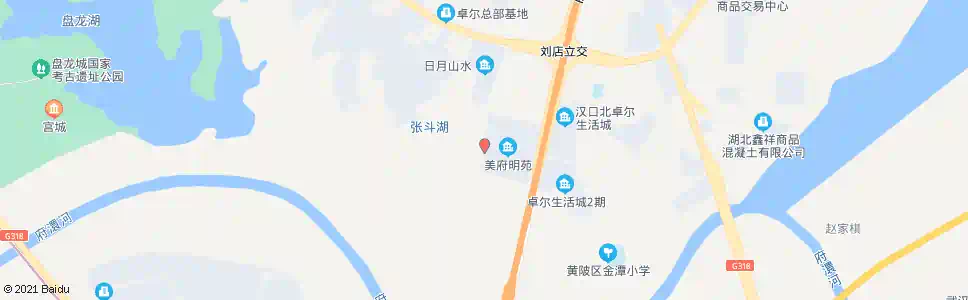 武汉汉口北大道刘店村_公交站地图_武汉公交_妙搜公交查询2025