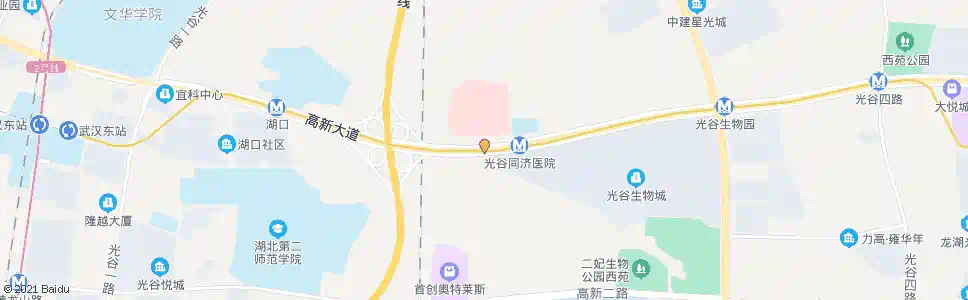 武汉高新大道光谷同济医院_公交站地图_武汉公交_妙搜公交查询2025