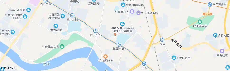 武汉古田五路解放大道_公交站地图_武汉公交_妙搜公交查询2025