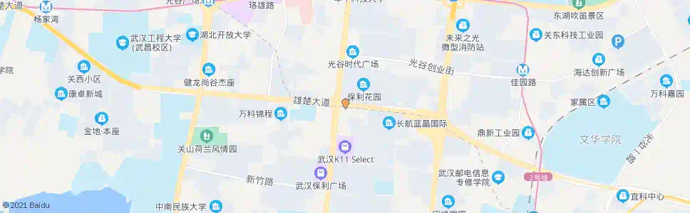 武汉高新大道关山_公交站地图_武汉公交_妙搜公交查询2025