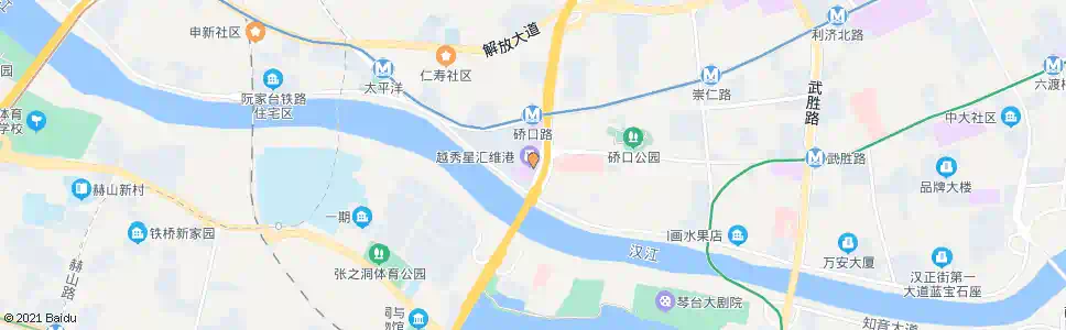 武汉硚口越秀财富中心_公交站地图_武汉公交_妙搜公交查询2025