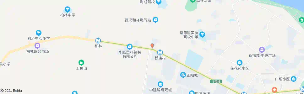 武汉蔡甸大街新庙加油站_公交站地图_武汉公交_妙搜公交查询2025