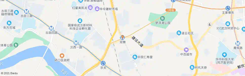 武汉双墩站_公交站地图_武汉公交_妙搜公交查询2025