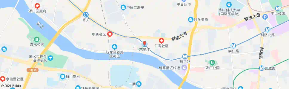 武汉太平洋站_公交站地图_武汉公交_妙搜公交查询2025