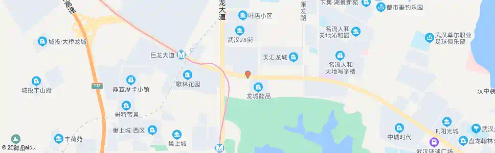 武汉巨龙大道叶店_公交站地图_武汉公交_妙搜公交查询2025