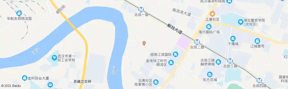武汉古田路陈家墩_公交站地图_武汉公交_妙搜公交查询2025