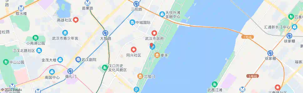 武汉沿江大道粤汉码头_公交站地图_武汉公交_妙搜公交查询2025
