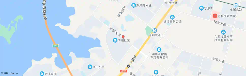 武汉车城大道滨湖社区_公交站地图_武汉公交_妙搜公交查询2025