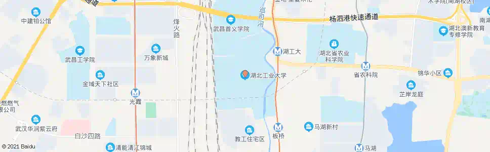 武汉南李路华工分校_公交站地图_武汉公交_妙搜公交查询2025