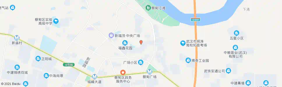 武汉同心路蔡甸四小_公交站地图_武汉公交_妙搜公交查询2025