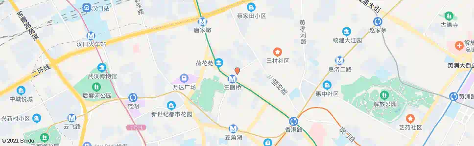 武汉三眼桥北路安友花园_公交站地图_武汉公交_妙搜公交查询2025