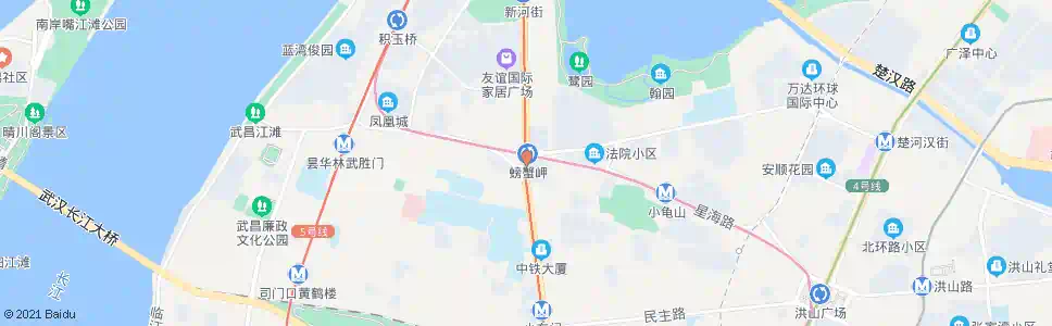 武汉螃蟹岬站_公交站地图_武汉公交_妙搜公交查询2025