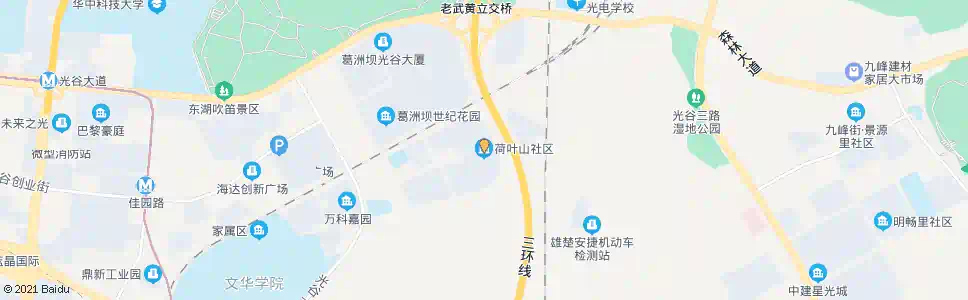 武汉关东园五路荷叶山社区_公交站地图_武汉公交_妙搜公交查询2025