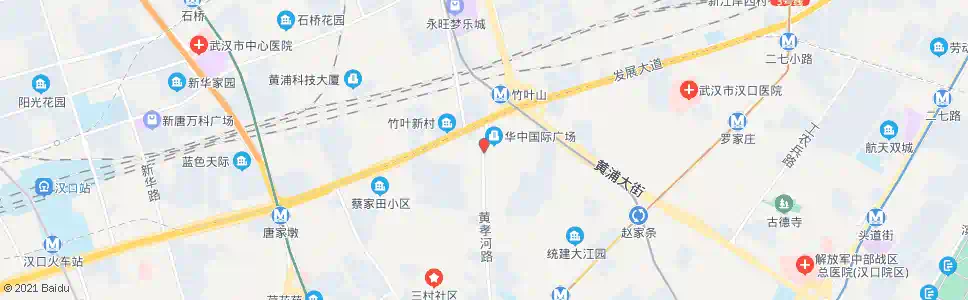 武汉黄孝河路竹叶山_公交站地图_武汉公交_妙搜公交查询2025