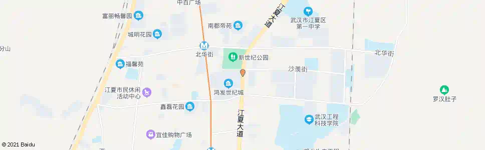 武汉江夏大道沙羡街_公交站地图_武汉公交_妙搜公交查询2025
