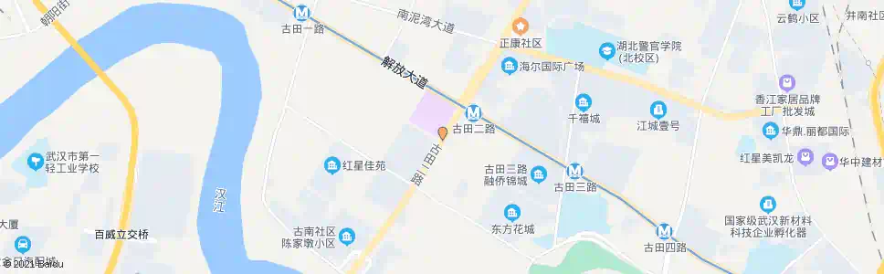 武汉古田二路生活一村_公交站地图_武汉公交_妙搜公交查询2025